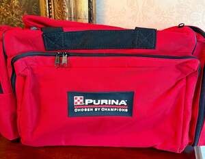 Purina Chosen by Champions Red Multi-Pocket Duffel Equipment Bag New